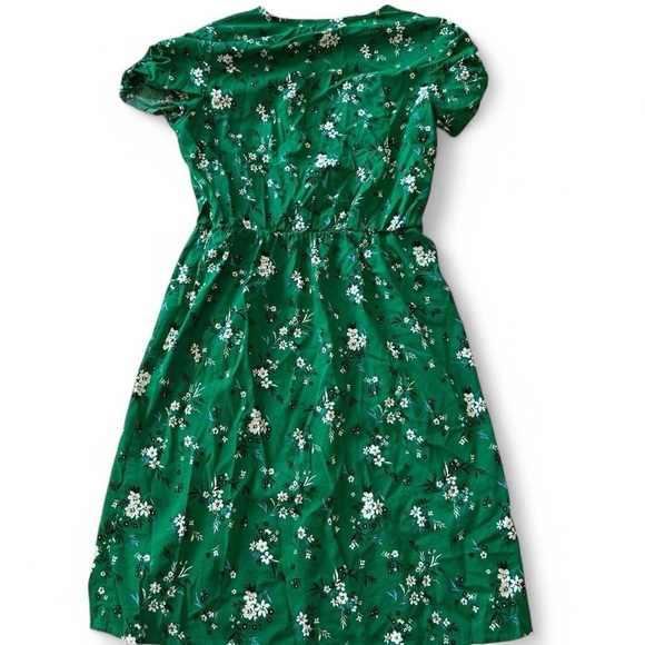 Banana Republic Kelly Green Floral Fit-and-Flare Dress -XS 💚 - Picture 8 of 8